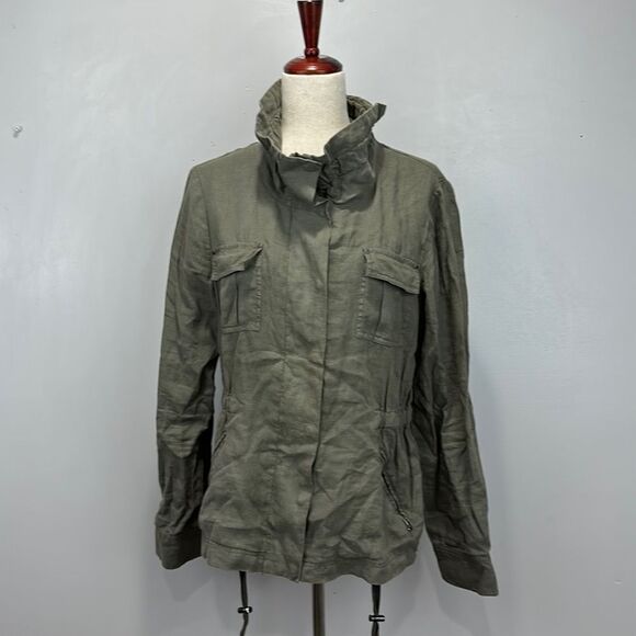 Kenneth Cole Green High Neck Jacket - Picture 1 of 9